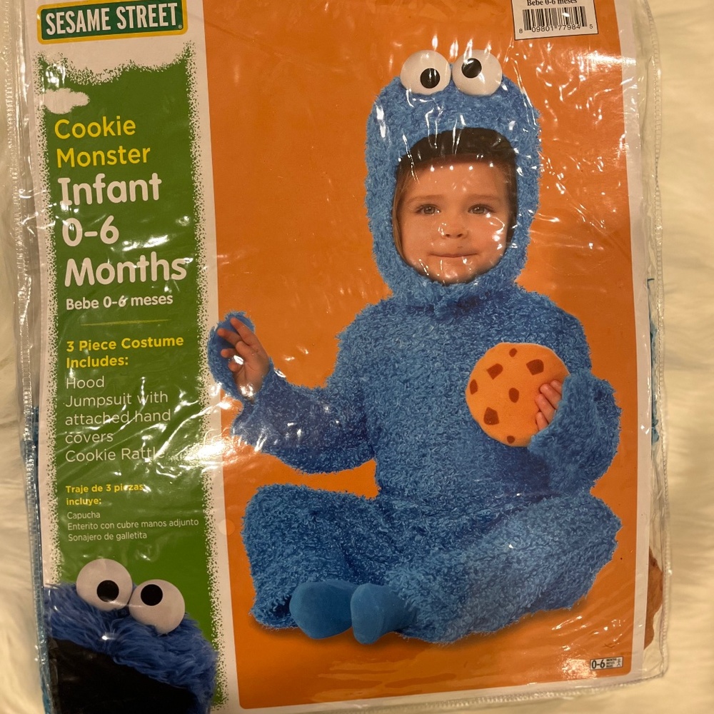 Cookie Monster Costume (0-6 Months)